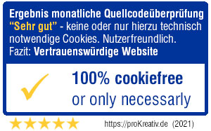 Prädikat Cookie freie Website